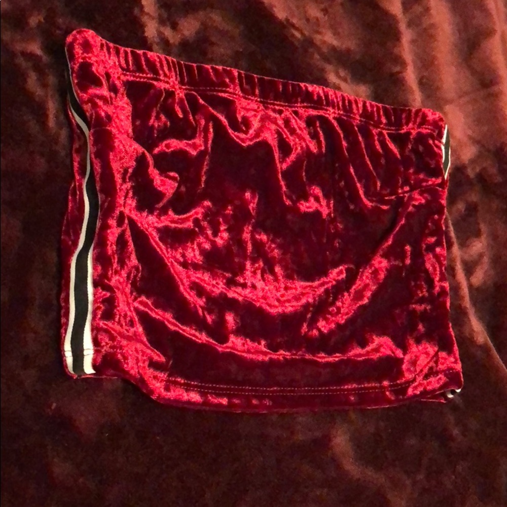 Burgundy Velvet Tube top